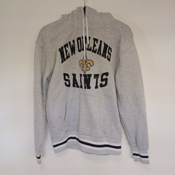 New Orleans Saints NFL Team Apparel Gray Hoodie S Fleece Mens - Picture 3 of 11